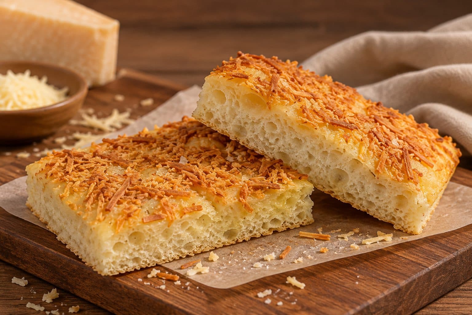 Focaccia de parmesano